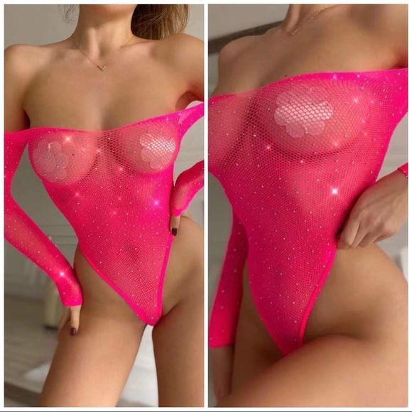 ❤️ NEW sensual transparent bodysuit lingerie set - Picture 1 of 15
